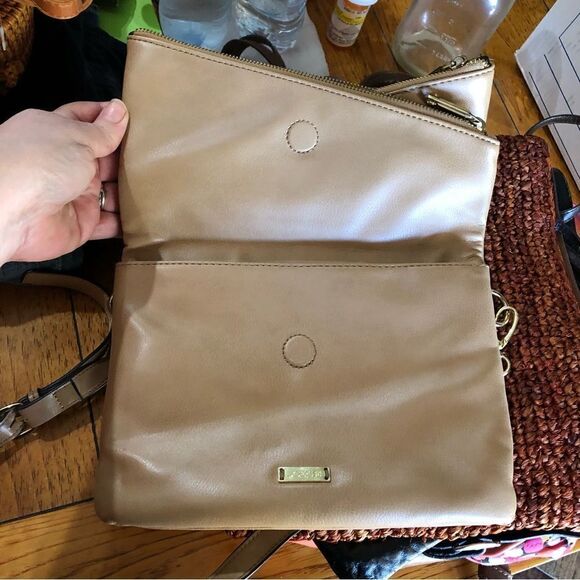 JOE’S JEANS Tan Asymmetrical Zipper Leather Crossbody Bag - Picture 6 of 13